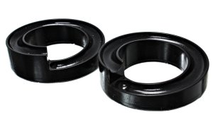 Ford F100 Coil Spring Isolator Set - Front - Energy Suspension - 1 inch Lift Performance Polyurethane - Black - `97-`03